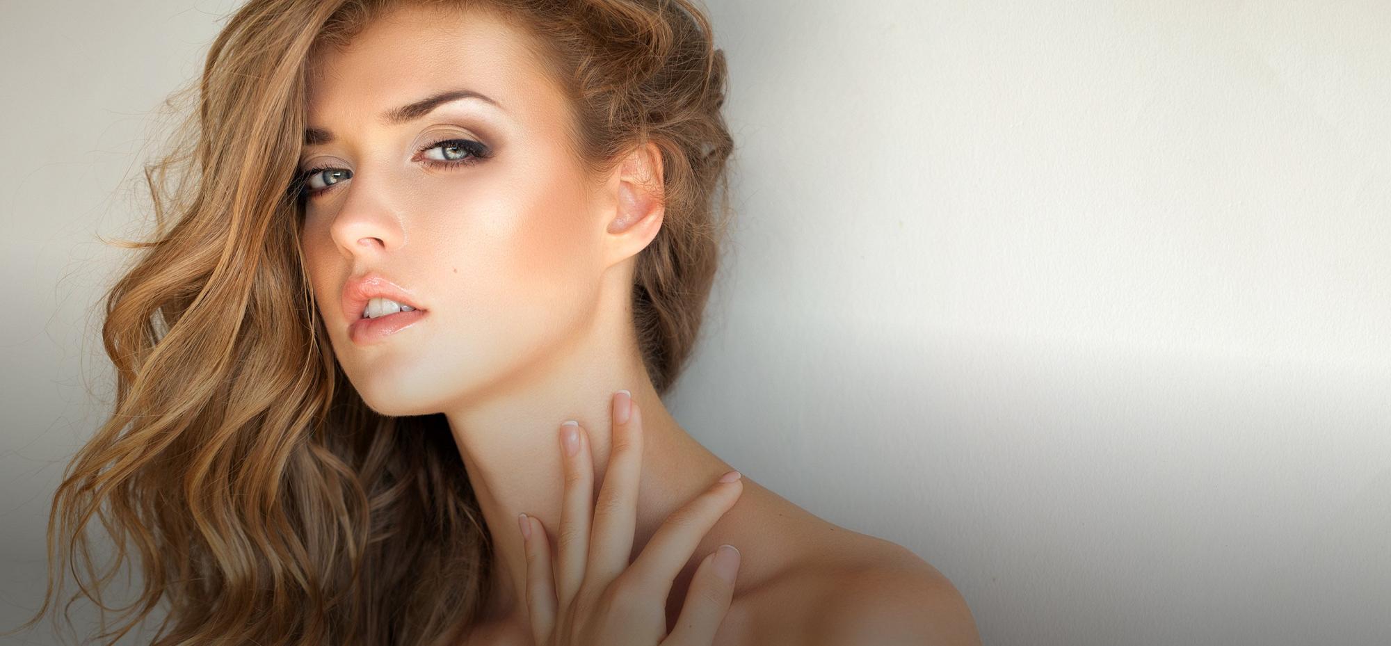 West Palm Beach ethnic rhinoplasty model with blue eyes